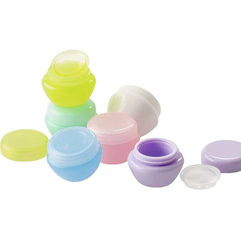 5g 10ml 20ml 30g 50ml colorful plastic cosmetic cream jars nice eye cream lip balm salve jar