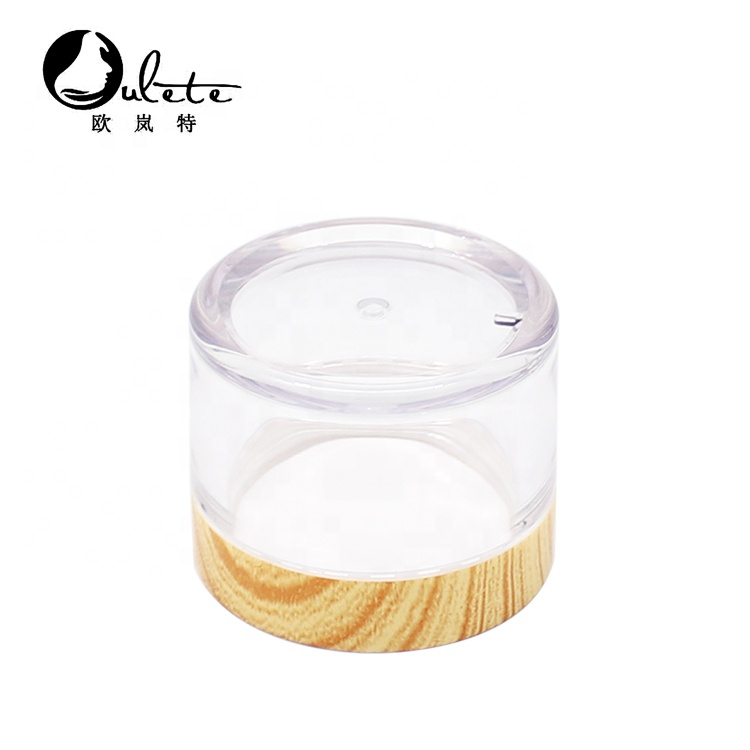 5g 10ml 30ml 50ml food safe recyclable plastic cosmetic pot samples jar with bamboo lid