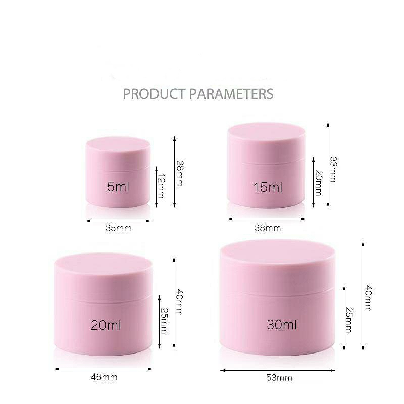 5g 15 20 30 50 80g matt White black pink plastic cosmetic cream jar container double wall jars