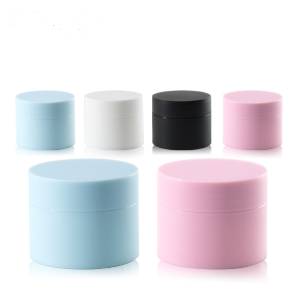 5g 15 20 30 50 80g matt White black pink plastic cosmetic cream jar container / fancy double wall jars