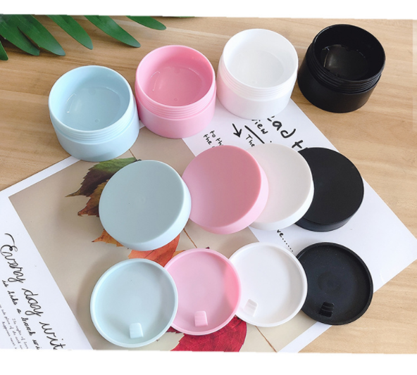 5g 15 20 30 50 80g matt White black pink plastic cosmetic cream jar container / fancy double wall jars