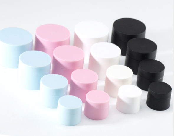 5g 15 20 30 50 80g matt White black pink plastic cosmetic cream jar container / fancy double wall jars
