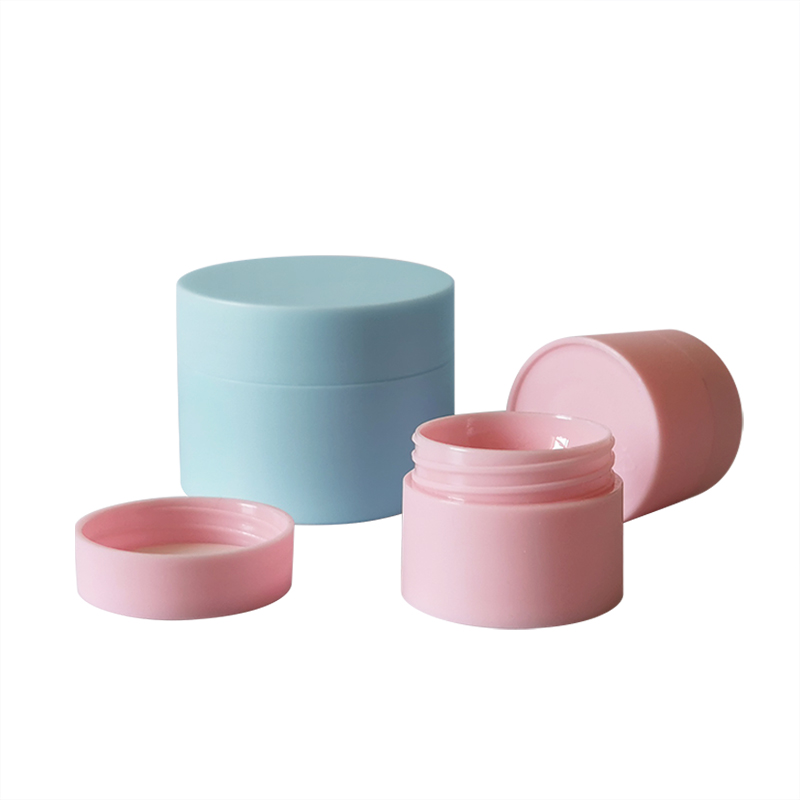 5g 15 20 30 50 80g matt White black pink plastic cosmetic cream jar container / fancy double wall jars