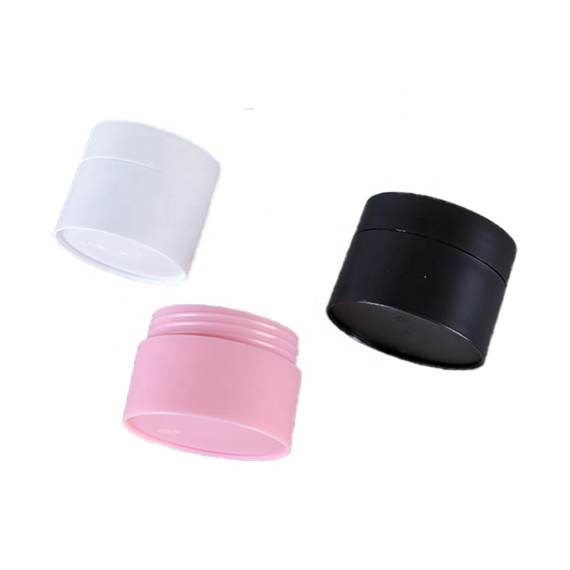 5g 15 20 30 50 80g matt White black pink plastic cream fancy double wall jars