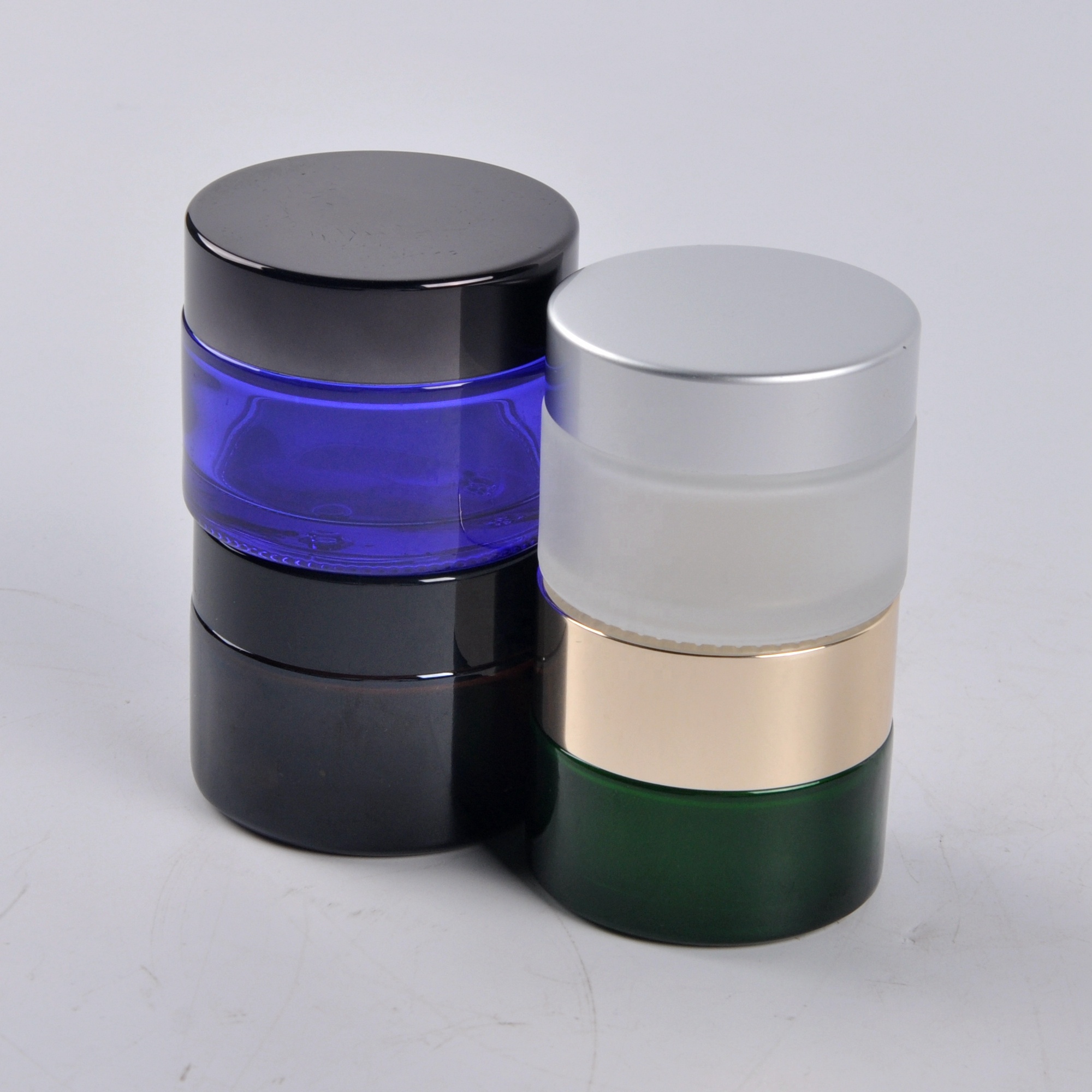 5g 15 20 30 50 80g matt White black pink plastic cream fancy double wall jars