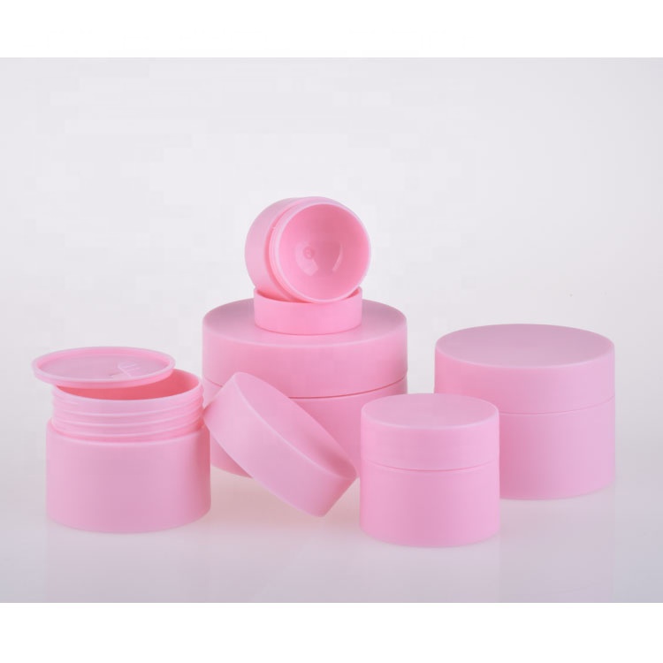 5g 15g 20g 30g 50 g 50ml double wall round stackable black cosmetic jars plastic pp jar
