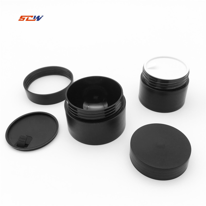 5g 15g 20g 30g 50g 80g Frosted Black Plastic Cream Jar PP Plastic Jar Skin Care Cream Jar