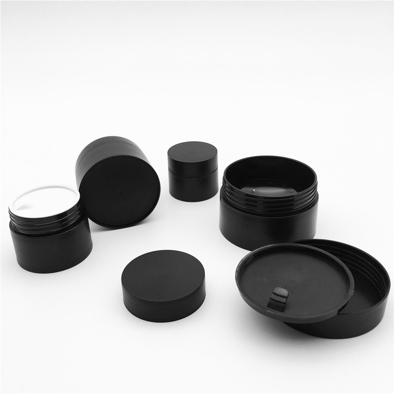 5g 15g 20g 30g 50g 80g Frosted Black Plastic Cream Jar PP Plastic Jar Skin Care Cream Jar