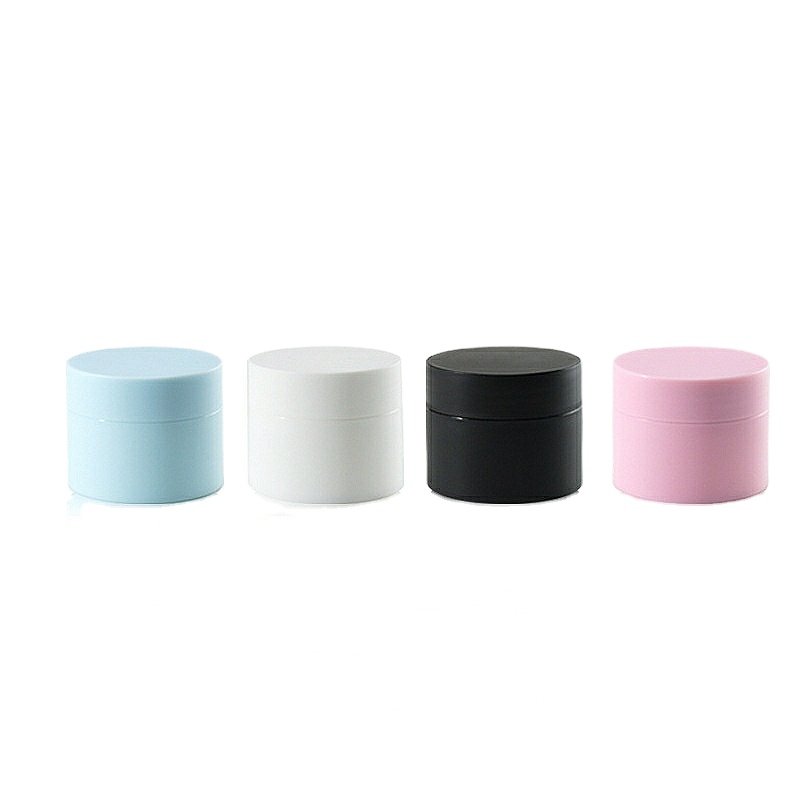 5g 15g 20g 30g 50g Double Cream Jar Frosted Plastic PP Cosmetics Packaging Pink Blue Black White Color