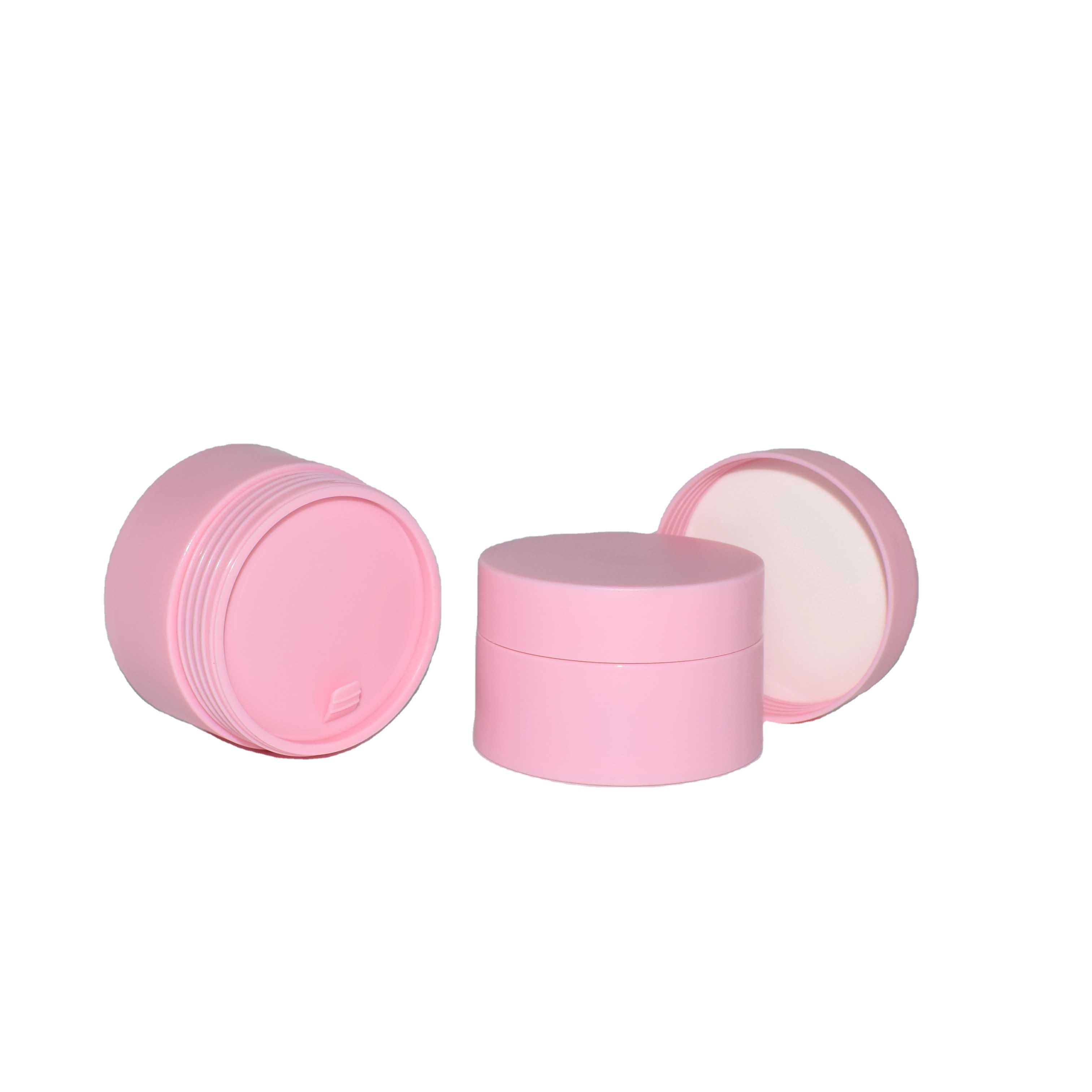 5g 15g 20g 30g 50g Double Wall Frosted PP cosmetics Face Cream Empty Jars Pink Color Packaging