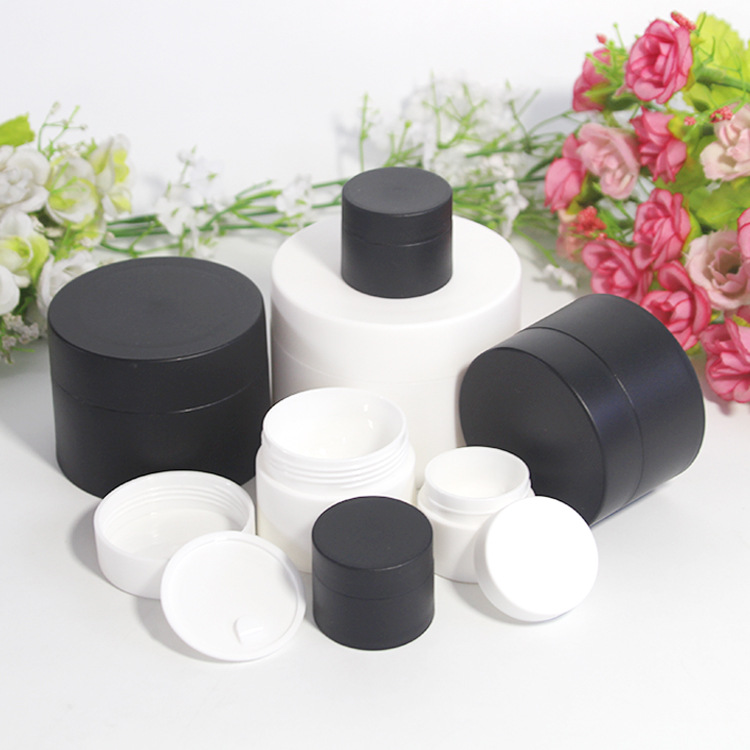 5g 15g 20g 30g 50g double-layer PP Face cosmetic cream jar Lotion Plastic Make up Bottle plastic cosmetic jar
