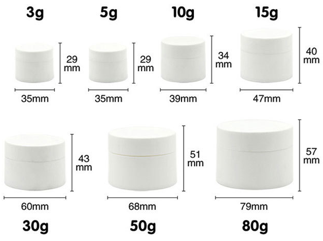 5g 15g 20g 30g 50g double-layer PP Face cosmetic cream jar Lotion Plastic Make up Bottle plastic cosmetic jar