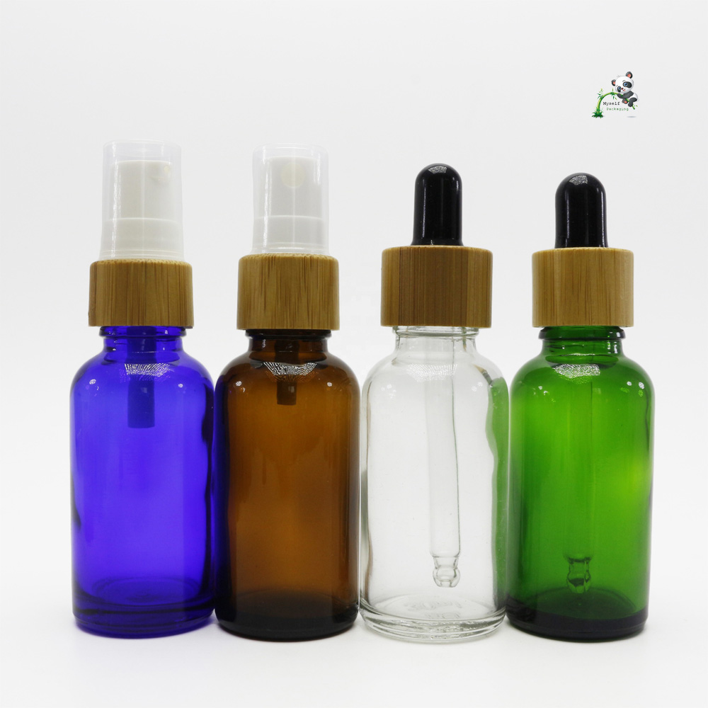 5g 15g 30g 50g 100g 150g 200g 500g clear green amber cream frosted cosmetic bamboo glass jar with bamboo lid BP-666C