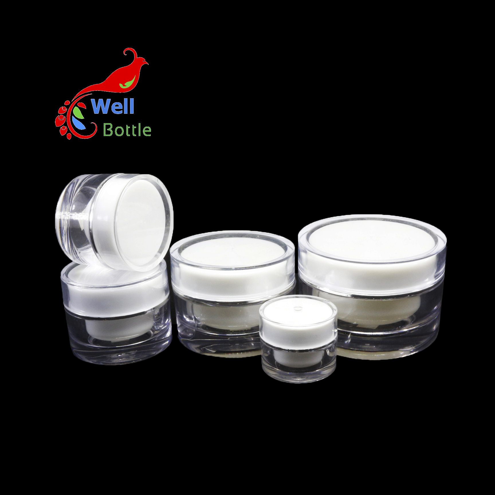 5g 15g 30g 50g 100g 200g acrylic plastic jar double wall container cosmetic cream jar ARB-020C