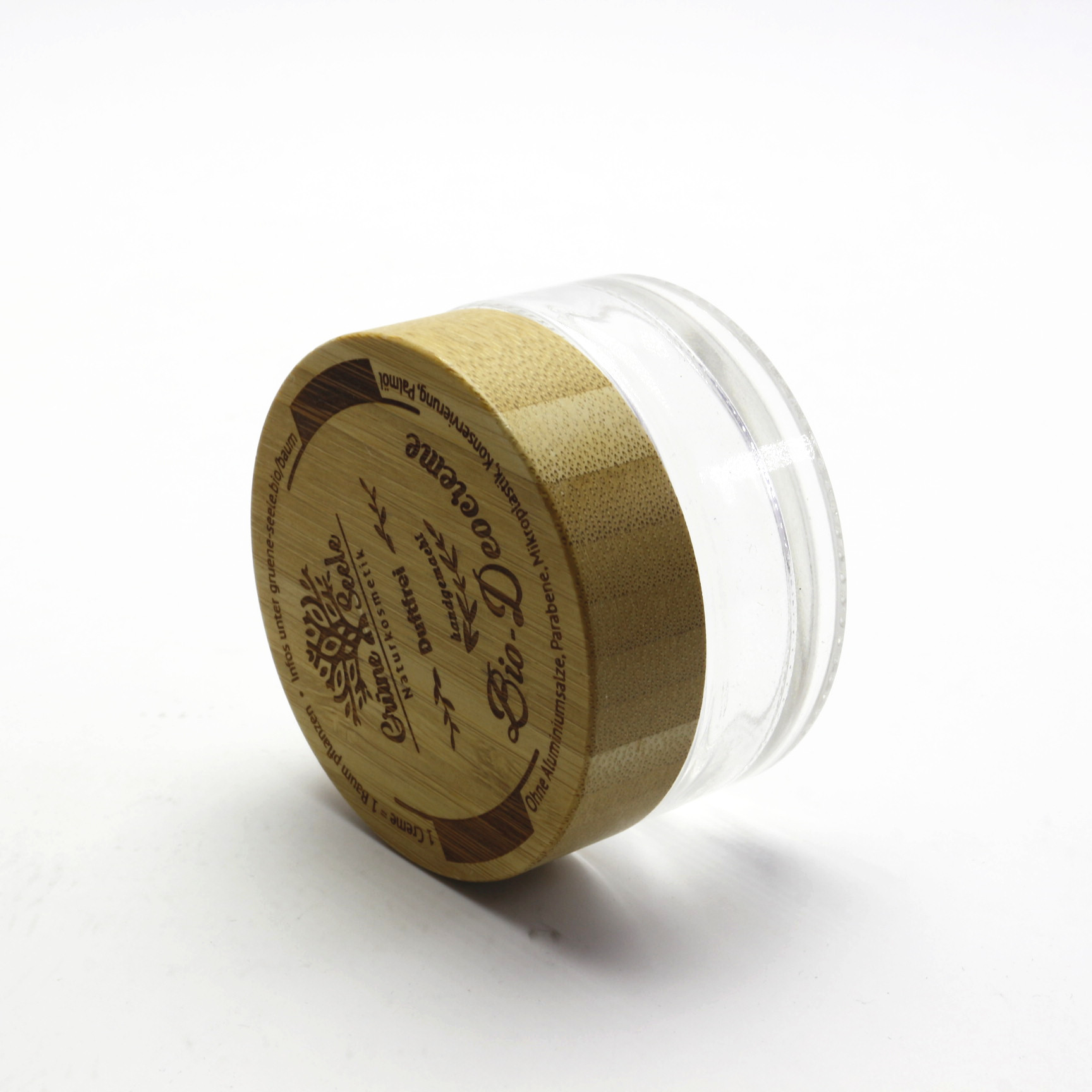 5g 15g 30g 50g 100g Bamboo Wooden lid clear glass Cream Jar for cosmetic GJ-231RL