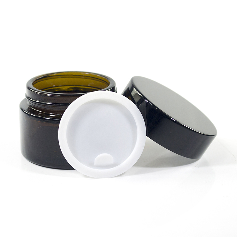 5g 15g 30g 50g 100g Cosmetic packaging round amber green blue clear glass cream jar