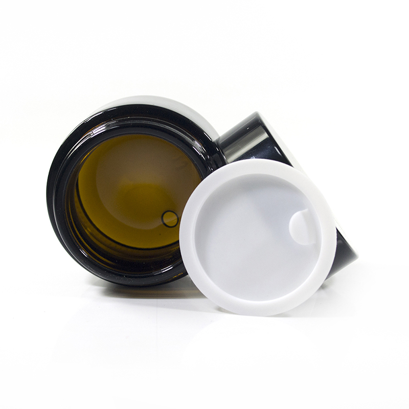 5g 15g 30g 50g 100g Cosmetic packaging round amber green blue clear glass cream jar