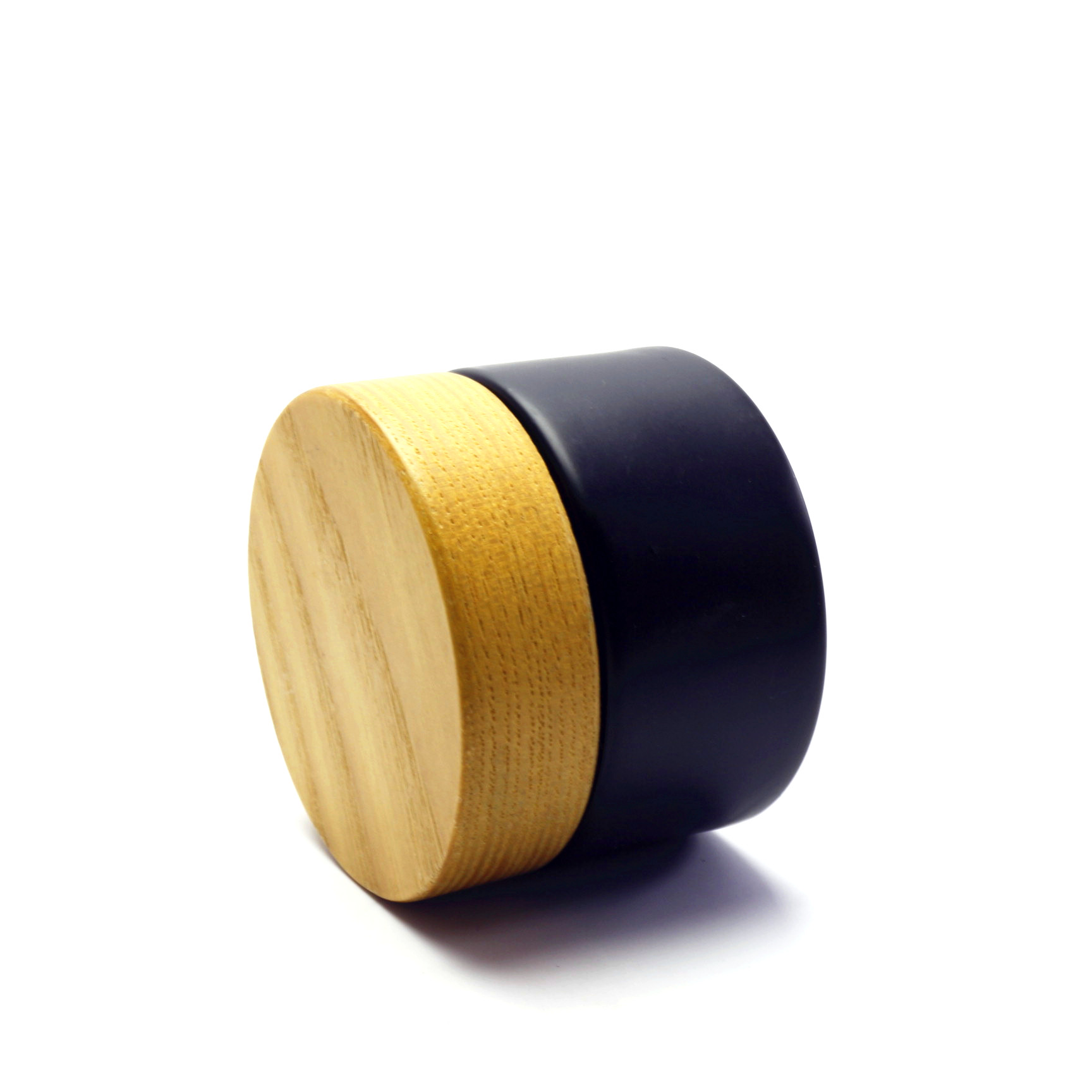 5g 15g 30g 50g 100g Empty frosted black Cream Cosmetic Jar with bamboo lid For Face Cream GJ-228RL