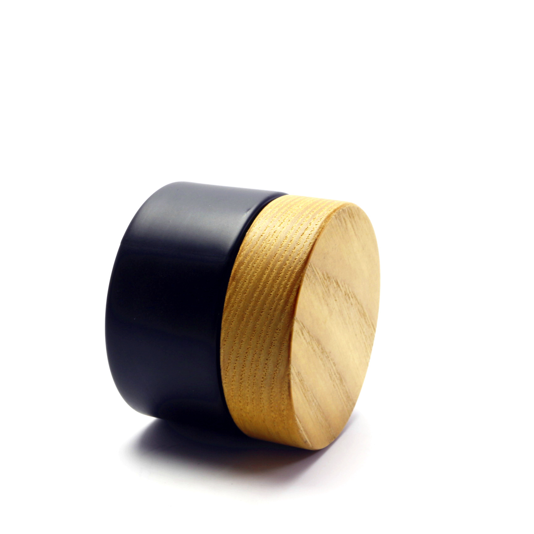5g 15g 30g 50g 100g Empty frosted black Cream Cosmetic Jar with bamboo lid For Face Cream GJ-228RL