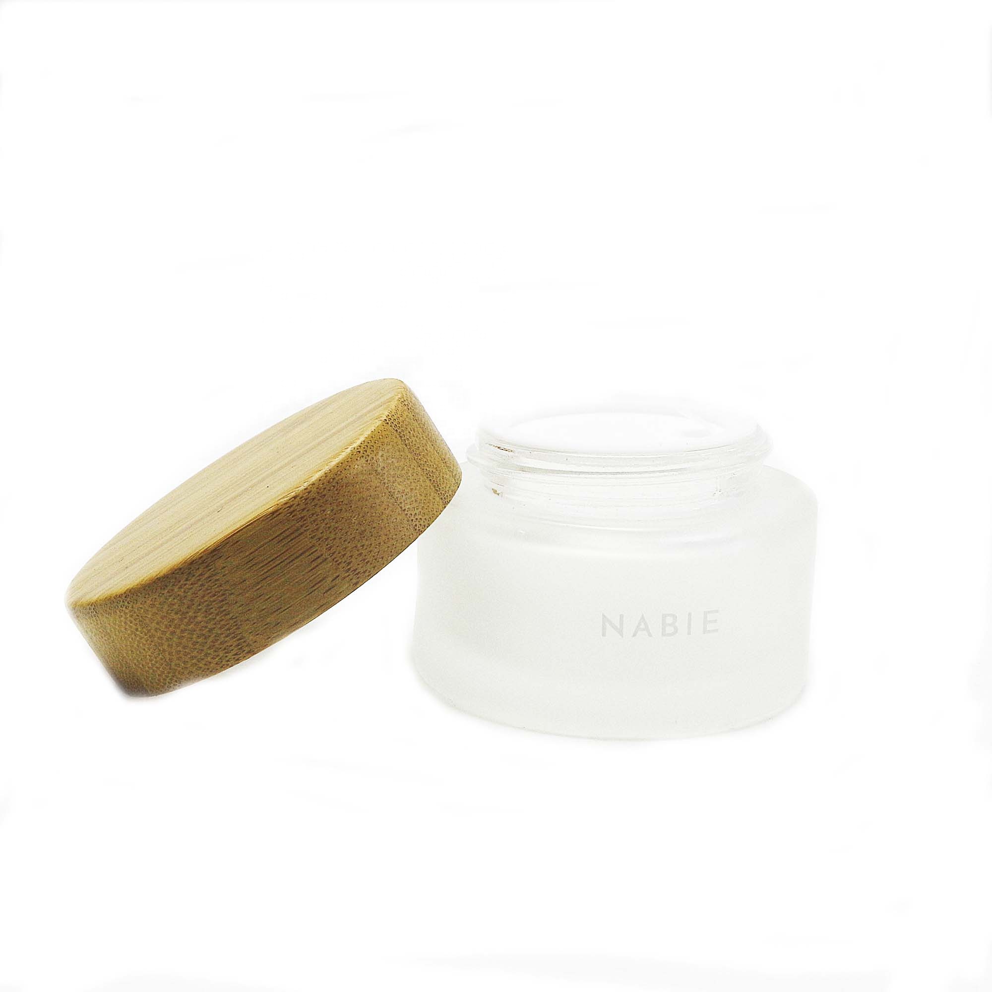 5g 15g 30g 50g 100g bamboo cap exotic spices glass jars with inner in stock GJ-KL28