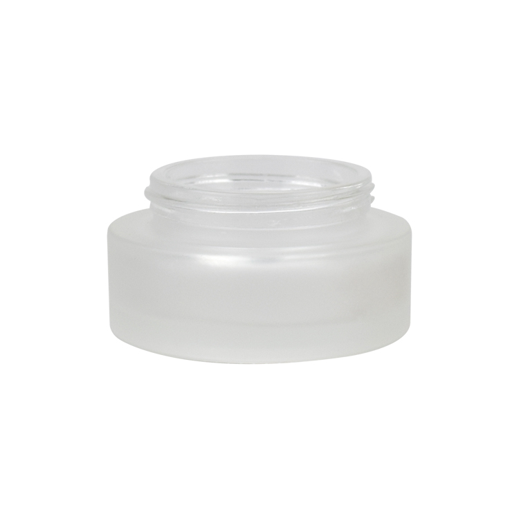 5g 15g 30g 50g 100g cosmetic frosted glass cream jar with bamboo wood cap