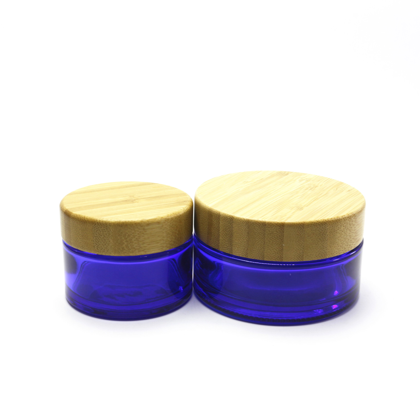5g 15g 30g 50g 100g face cream glass jar with bamboo lid for cosmetic GJ-227RL