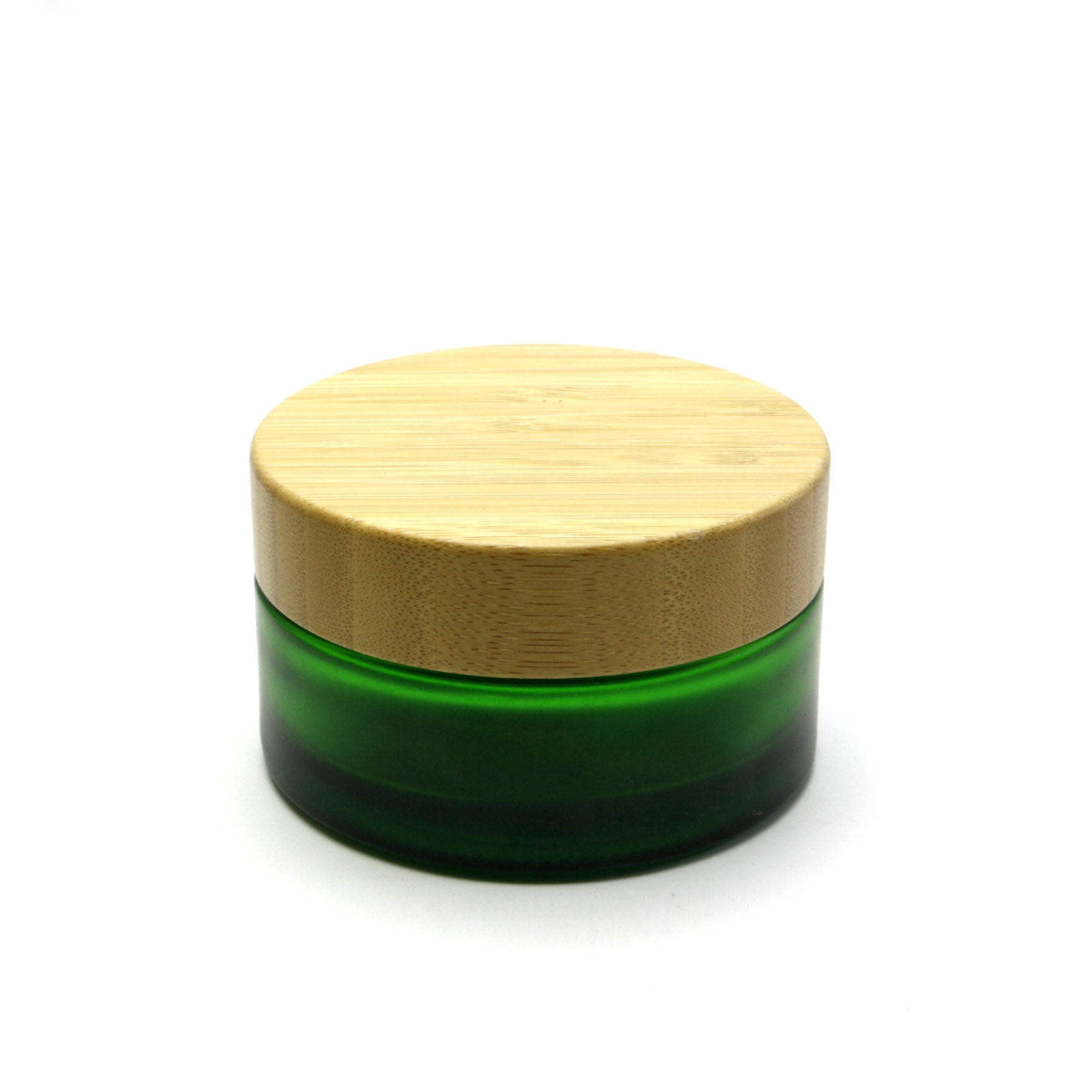 5g 15g 30g 50g 100g frostd glass jar with bamboo lid bamboo glass cream jar GJ-224RL