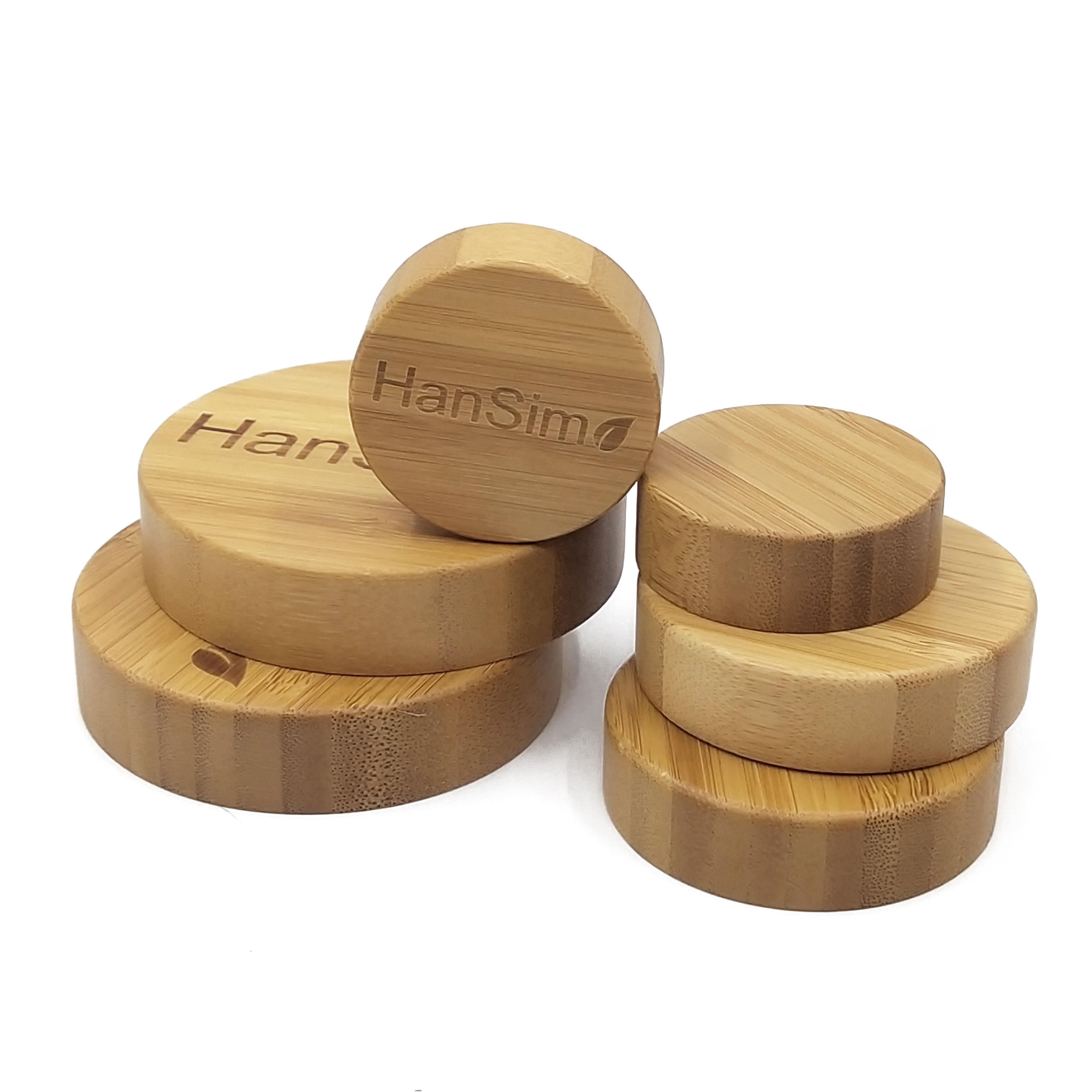 5g 15g 30g 50g 100g frosted glass bamboo cap cosmetic cream jar/container cosmetic packaging