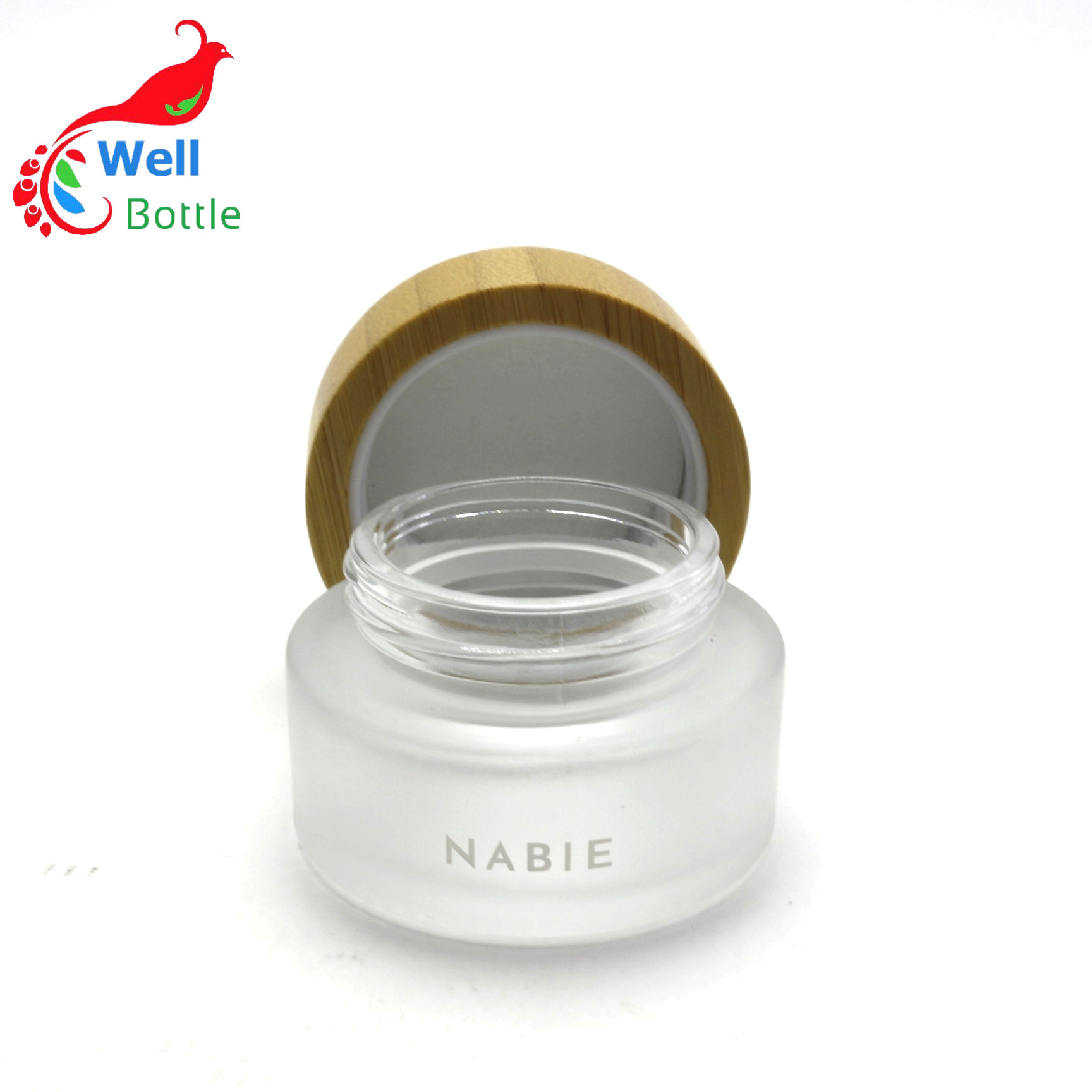 5g 15g 30g 50g 100g glass jar with bamboo lid BJ-152R