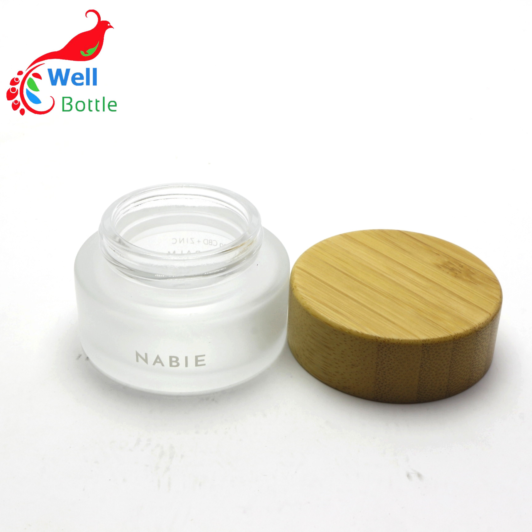 5g 15g 30g 50g 100g glass jar with bamboo lid BJ-152R