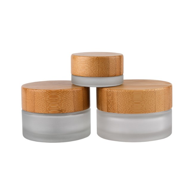 5g 15g 30g 50g 100gBamboo glass jar with glass jars cream