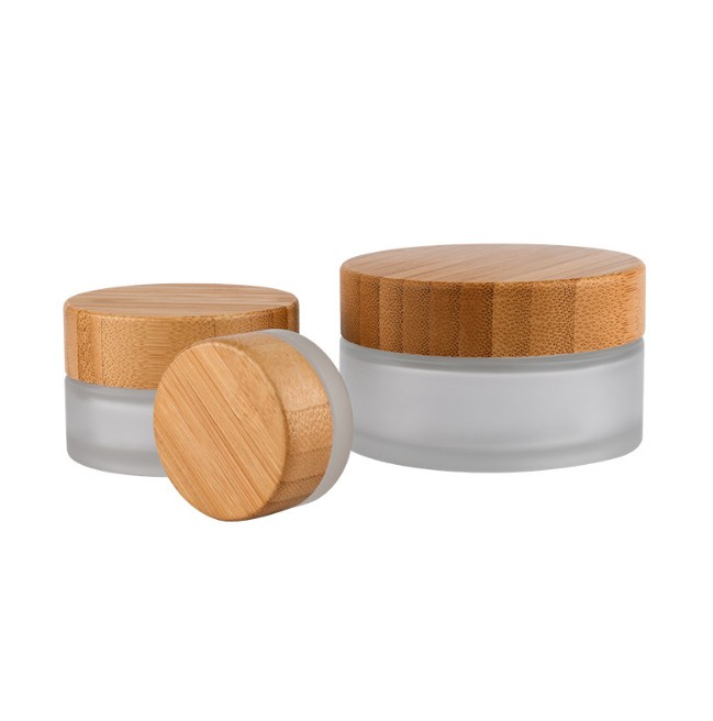 5g 15g 30g 50g 100gBamboo glass jar with glass jars cream