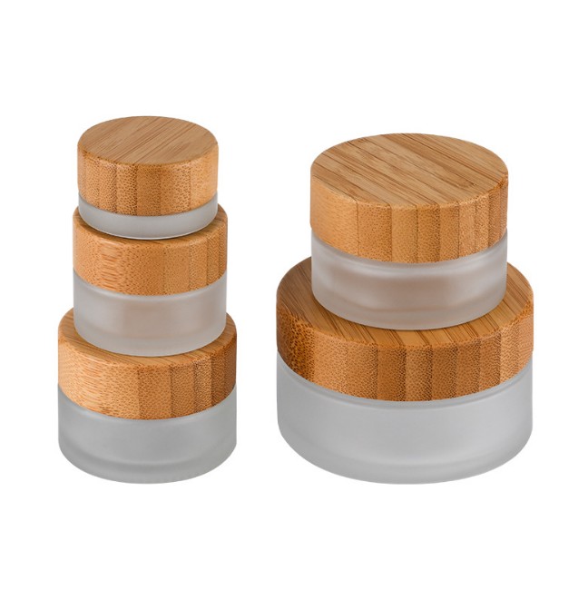 5g 15g 30g 50g 100gcosmetic container jar with 50g bamboo lid jar