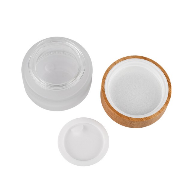 5g 15g 30g 50g 100gcosmetic container jar with 50g bamboo lid jar