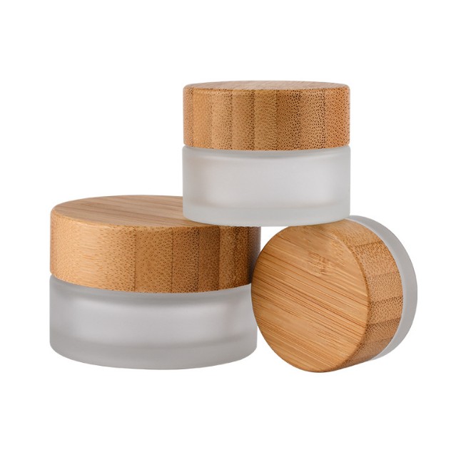 5g 15g 30g 50g 100gjar bamboo lid cosmetic cream jar packaging with 20g glass jar for cosmetic
