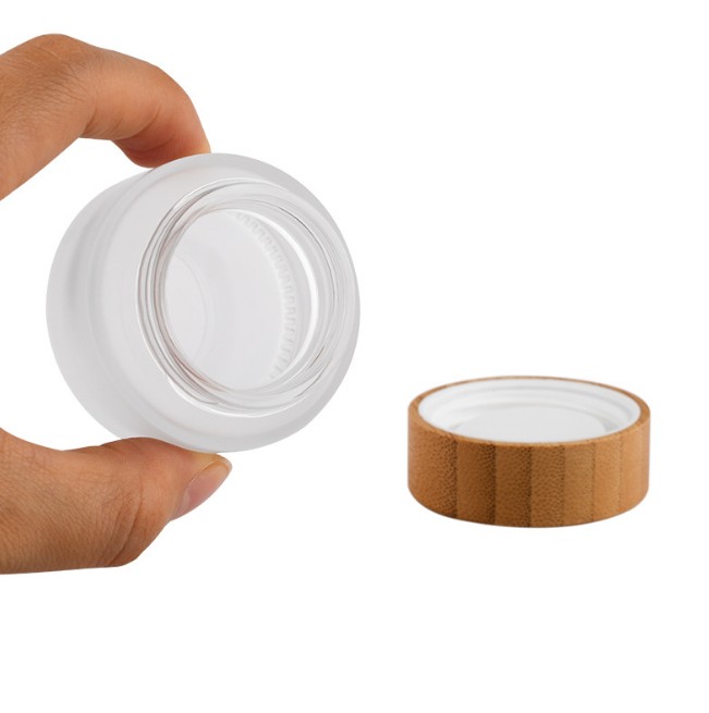 5g 15g 30g 50g 100gjar bamboo lid cosmetic cream jar packaging with 20g glass jar for cosmetic