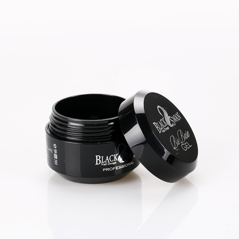 5g 15g 30g 50g Custom Nail Art Glue Container Black Plastic Gel Polish Jar
