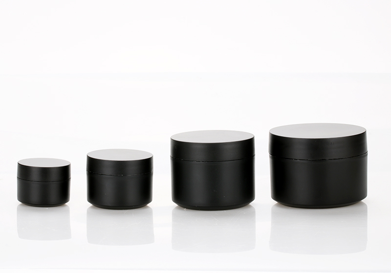 5g 15g 30g 50g matte black double wall pp plastic nail polish cosmetic jar for color gel