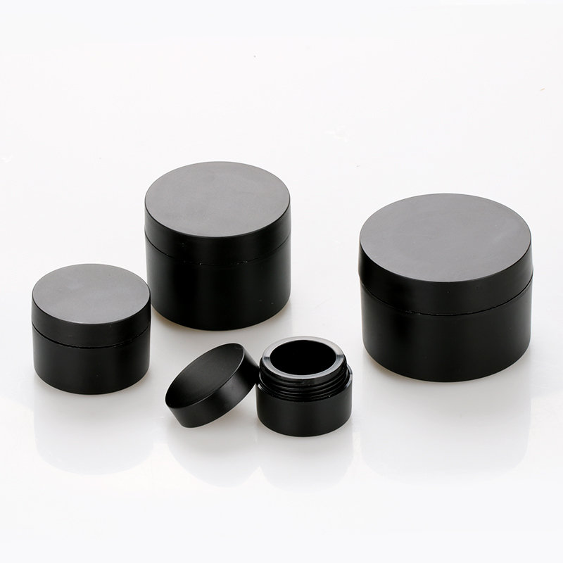5g 15g 30g 50g matte black double wall pp plastic nail polish cosmetic jar for color gel