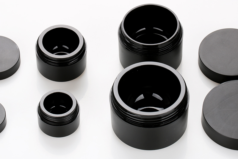 5g 15g 30g 50g matte black double wall pp plastic nail polish cosmetic jar for color gel