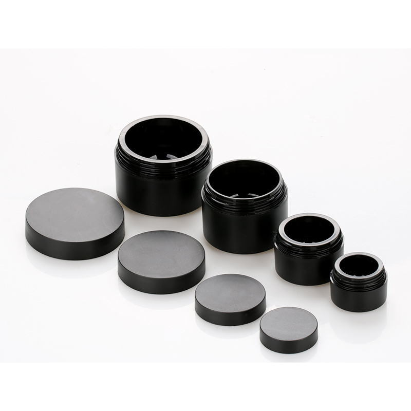 5g 15g 30g 50g matte black double wall pp plastic nail polish cosmetic jar for color gel