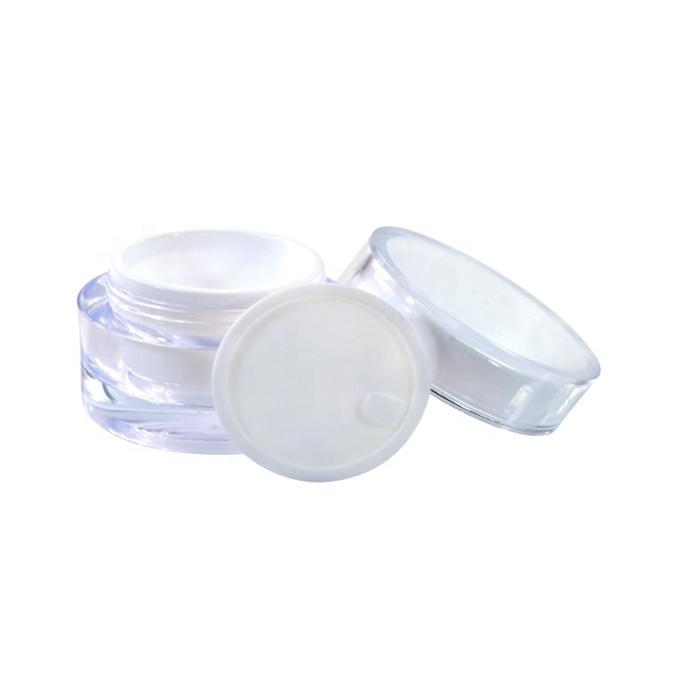 5g 15g 30g 50g white round acrylic cream jar cosmetic packaging jars