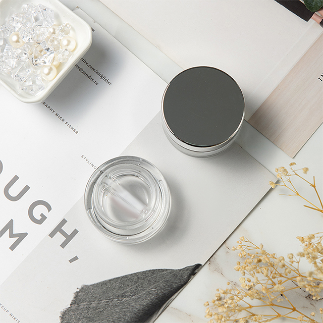 5g 15g 30g Frosted glass Cream Jar With Bamboo Lid