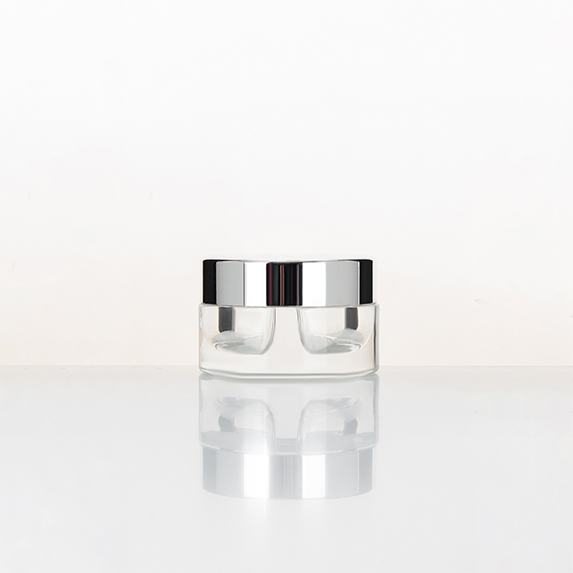 5g 15g 30g Frosted glass Cream Jar With Bamboo Lid