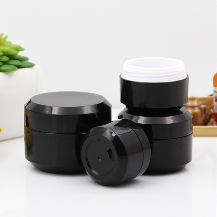 5g 15g 30g black pp nail plastic jar containers makeup with window eye shadow