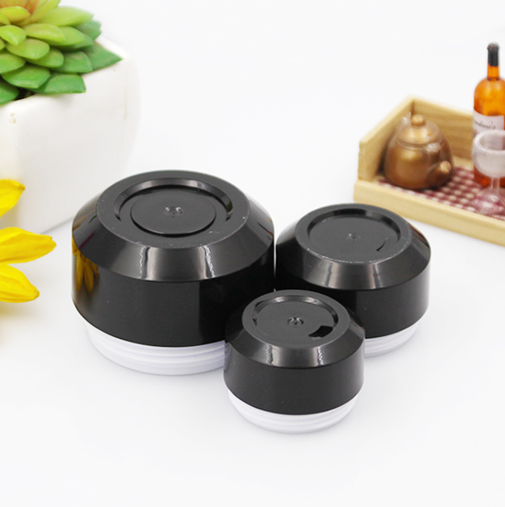 5g 15g 30g black pp nail plastic jar containers makeup with window eye shadow