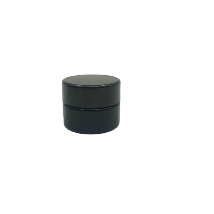5g- 250g Black Ultraviolet UV Protection Optical Glass Cream Screwtop Jar with Black Bakelite lid