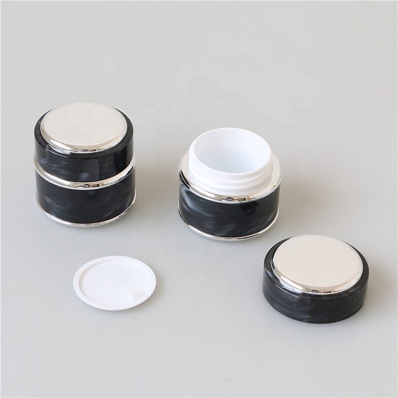 5g 30g 50g black wide mouth plastic cosmetic pp jars with lids
