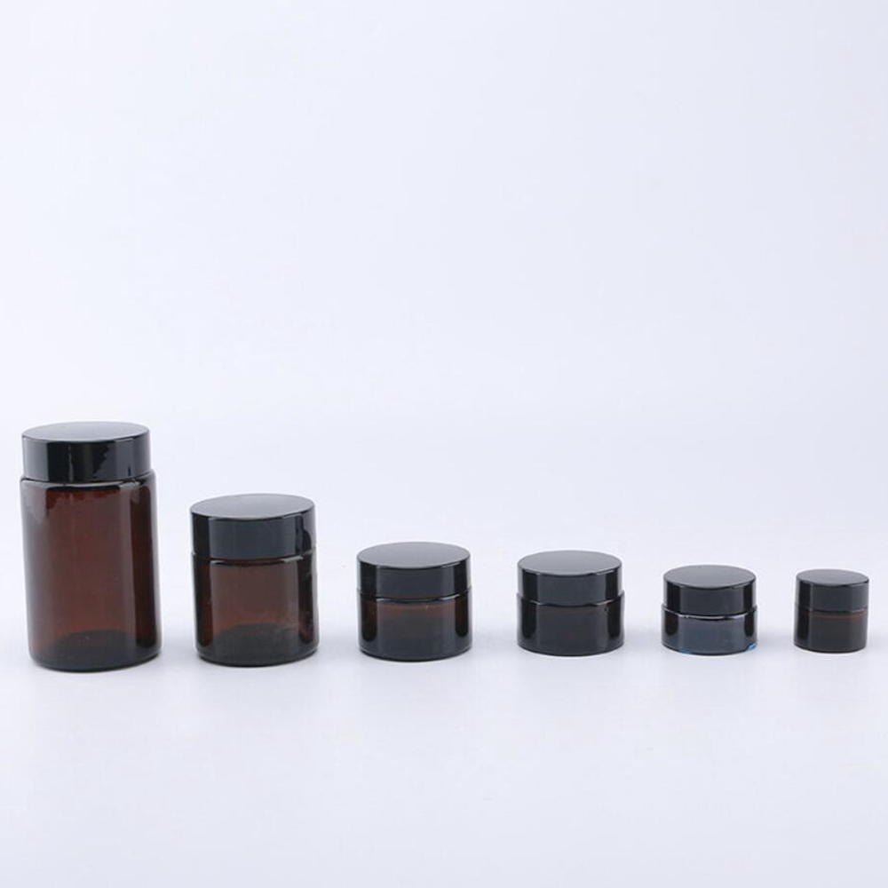 5g 30ml 50ml 100ml 120ml amber cosmetic cream glass jars wholesale