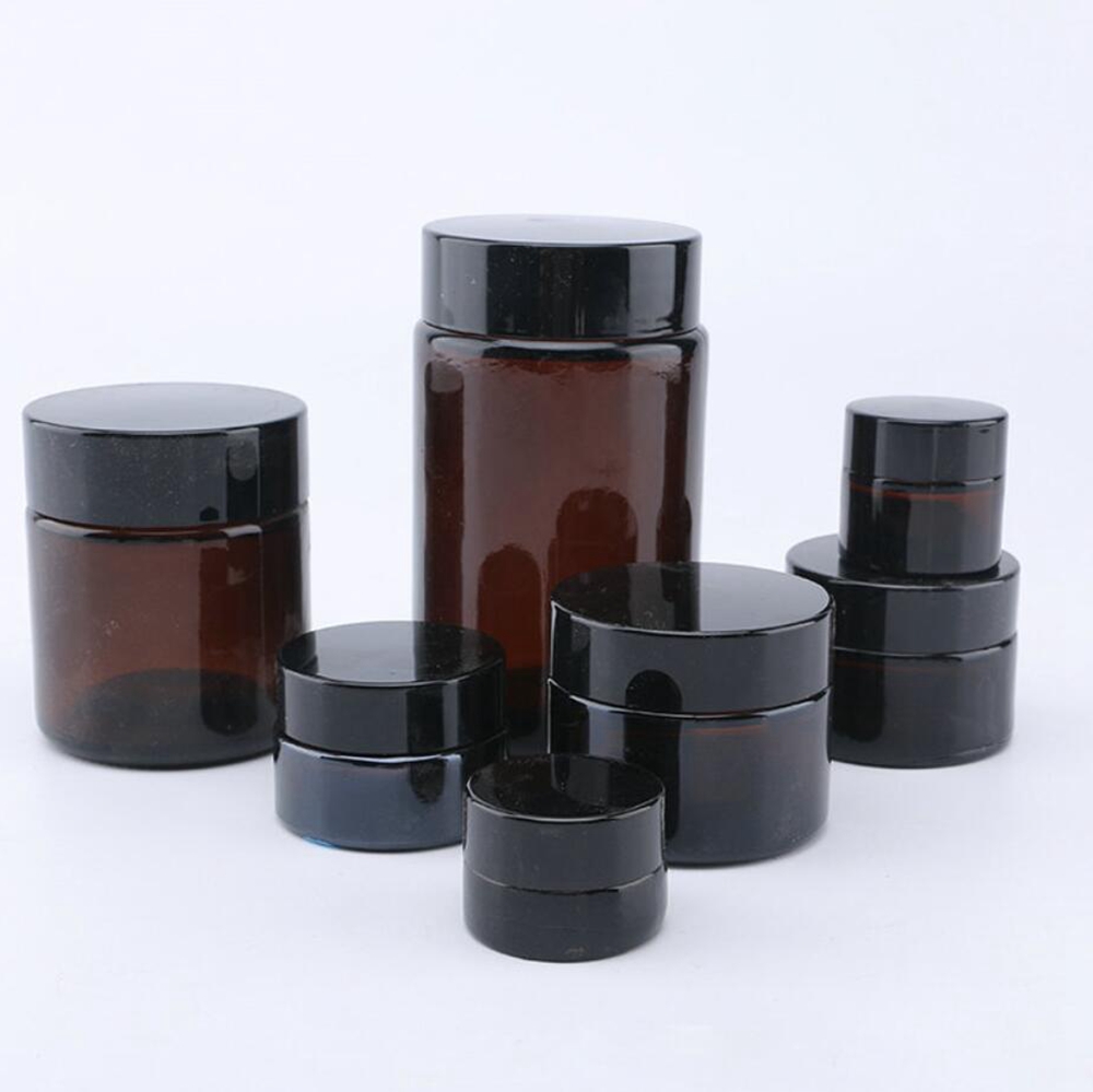 5g 30ml 50ml 100ml 120ml amber cosmetic cream glass jars wholesale